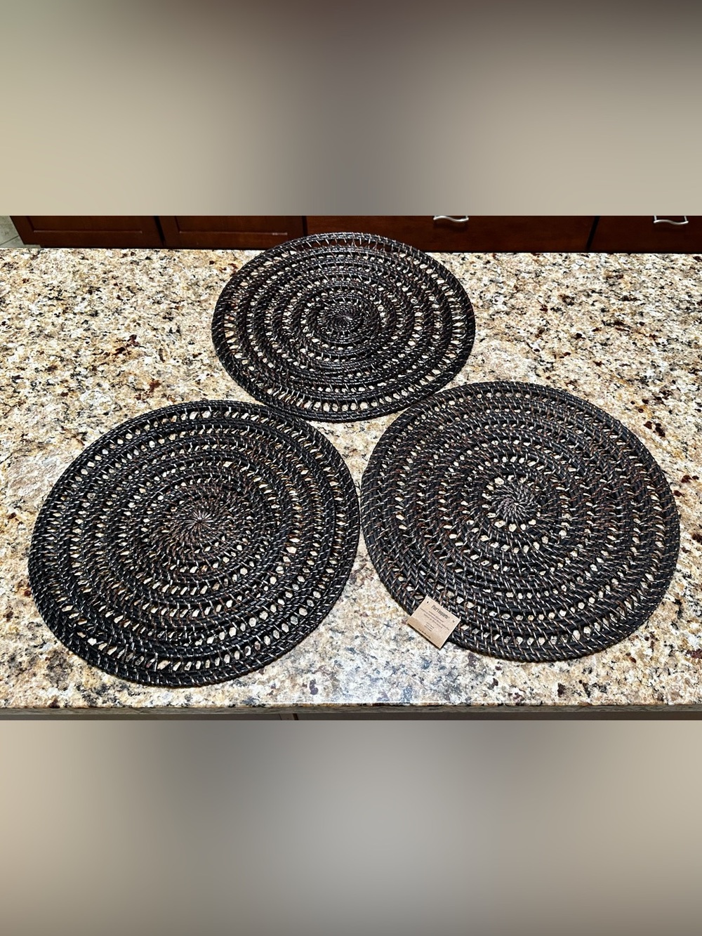 Pier 1 Imports Set of 3 Brown Rattan placemats
1 NWT, 2 in “Like New” condition